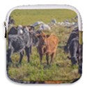 Cows At Countryside, Maldonado Department, Uruguay Mini Square Pouch View1