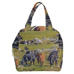 Cows At Countryside, Maldonado Department, Uruguay Boxy Hand Bag by dflcprints