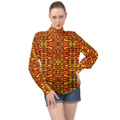 Rby-c-2-4 High Neck Long Sleeve Chiffon Top by ArtworkByPatrick