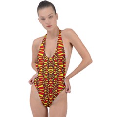 Rby-c-2-4 Backless Halter One Piece Swimsuit