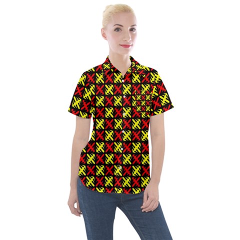 Rby-c-2-6 Women s Short Sleeve Pocket Shirt by ArtworkByPatrick