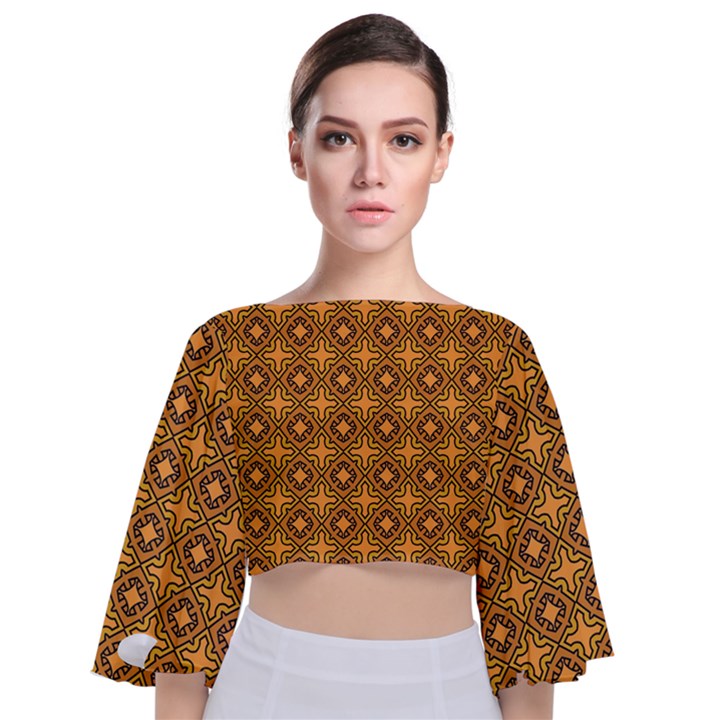 Almedina Tie Back Butterfly Sleeve Chiffon Top