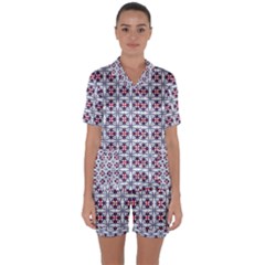 Kinoosao Satin Short Sleeve Pyjamas Set by deformigo