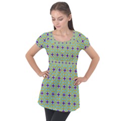 Traggina Puff Sleeve Tunic Top