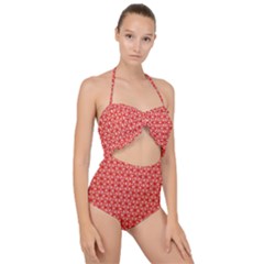 Saliceto Scallop Top Cut Out Swimsuit by deformigo