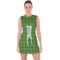 Ansendonia Lace Up Front Bodycon Dress by deformigo