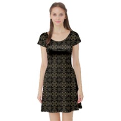 Sikanni Short Sleeve Skater Dress by deformigo