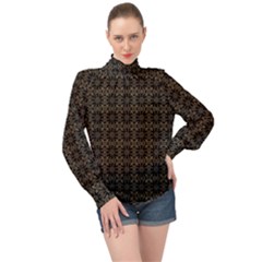 Sikanni High Neck Long Sleeve Chiffon Top by deformigo