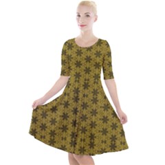 Teressa Quarter Sleeve A-line Dress by deformigo