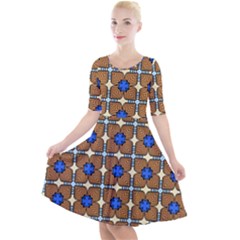 Mirano Quarter Sleeve A-line Dress by deformigo