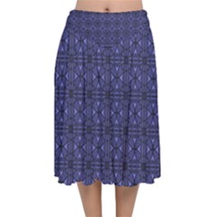 Sakami Velvet Flared Midi Skirt