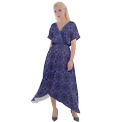 Sakami Cross Front Sharkbite Hem Maxi Dress