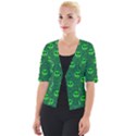 Smiling Happy Ones In The Fauna Cropped Button Cardigan View1