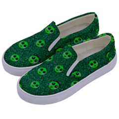 Smiling Happy Ones In The Fauna Kids  Canvas Slip Ons by pepitasart