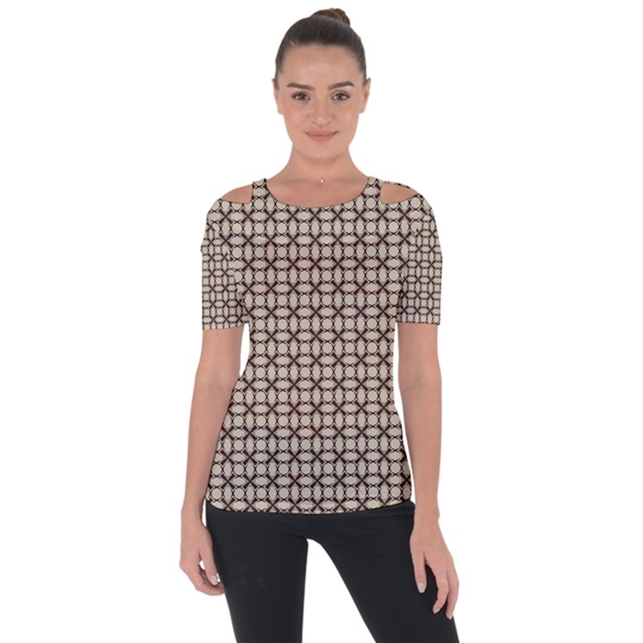 Esperanto Shoulder Cut Out Short Sleeve Top