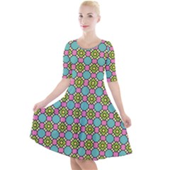 Forio Quarter Sleeve A-line Dress by deformigo