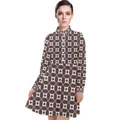 Talami Long Sleeve Chiffon Shirt Dress by deformigo