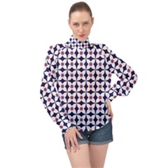 Tomino High Neck Long Sleeve Chiffon Top by deformigo