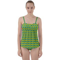 Bisento Twist Front Tankini Set by deformigo