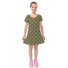 Delford Kids  Short Sleeve Velvet Dress