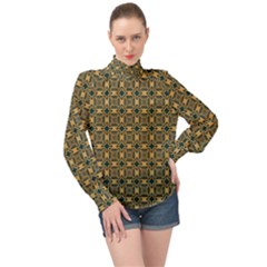 Delford High Neck Long Sleeve Chiffon Top by deformigo