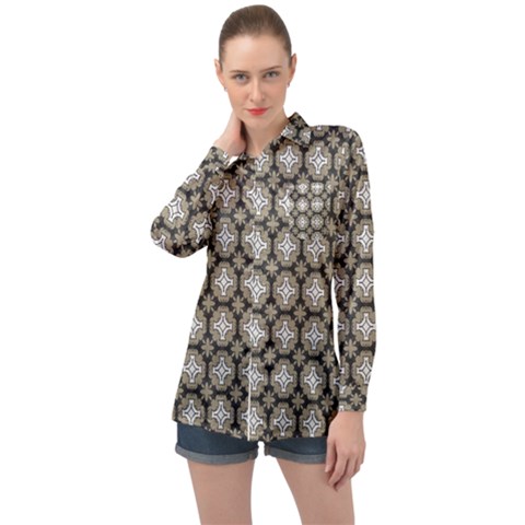 Eliana Long Sleeve Satin Shirt by deformigo