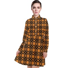 Prunicci Long Sleeve Chiffon Shirt Dress by deformigo