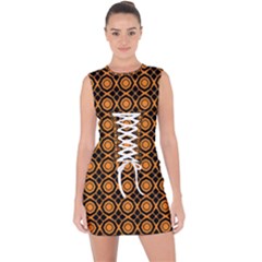 Prunicci Lace Up Front Bodycon Dress