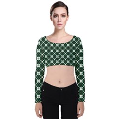 Aronido Velvet Long Sleeve Crop Top by deformigo