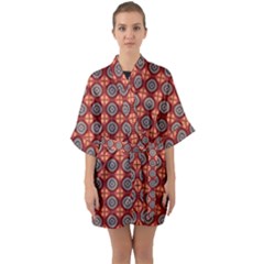 Espadella Half Sleeve Satin Kimono  by deformigo