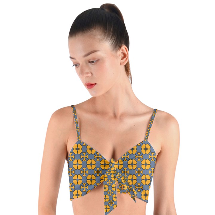 Arismendi Woven Tie Front Bralet