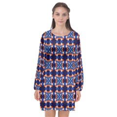 Lakatamia Long Sleeve Chiffon Shift Dress  by deformigo