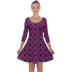 Sampolo Quarter Sleeve Skater Dress by deformigo