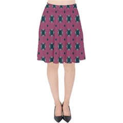 Sampolo Velvet High Waist Skirt