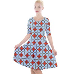 Montalvo Quarter Sleeve A-line Dress by deformigo