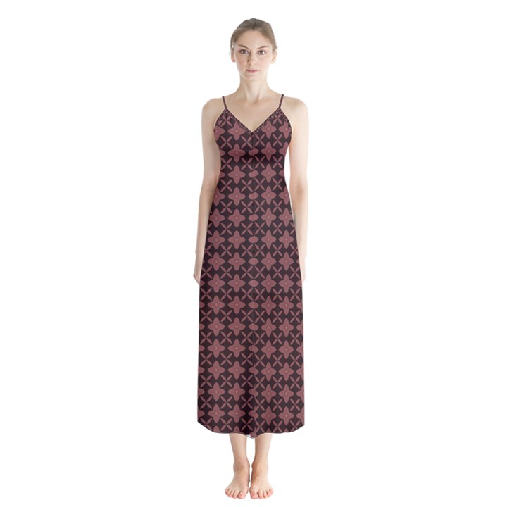 Chocolour Button Up Chiffon Maxi Dress