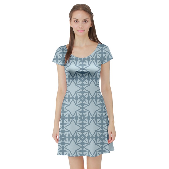 Deryneia Short Sleeve Skater Dress