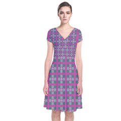 Viggianelli Short Sleeve Front Wrap Dress