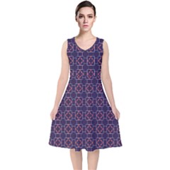 Tobermory V-neck Midi Sleeveless Dress  by deformigo