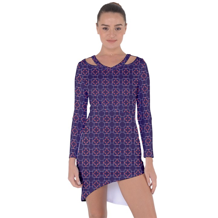 Tobermory Asymmetric Cut-Out Shift Dress