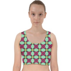 Nuria Velvet Racer Back Crop Top by deformigo