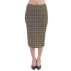 Mesori Velvet Midi Pencil Skirt by deformigo