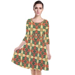 Sorobon Quarter Sleeve Waist Band Dress by deformigo