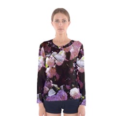 Purple Snowballs Women s Long Sleeve Tee