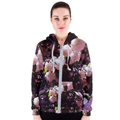 Purple Snowballs Women s Zipper Hoodie