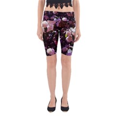 Purple Snowballs Yoga Cropped Leggings by okhismakingart