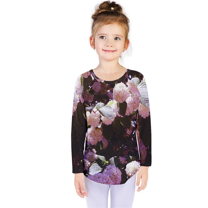 Purple Snowballs Kids  Long Sleeve Tee