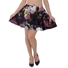 Purple Snowballs Velvet Skater Skirt