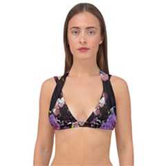 Purple Snowballs Double Strap Halter Bikini Top