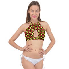 Rby-c-2-8 Cross Front Halter Bikini Top